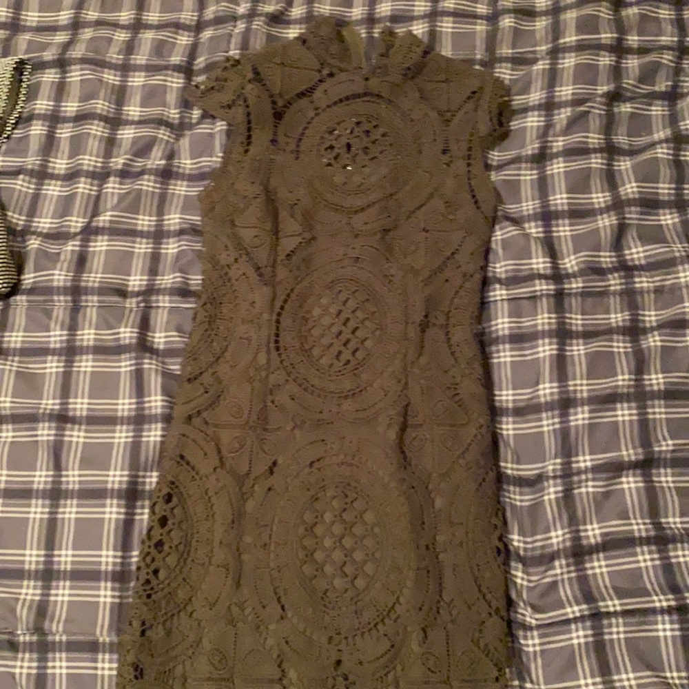 Long olive dress